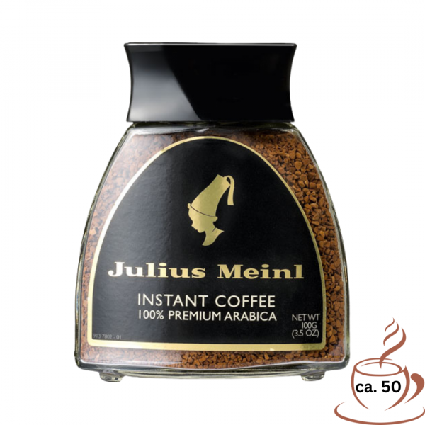 304406 Julius Meinl Instant Coffee, Premium Arabica, Löskaffee 100 Gramm Glas